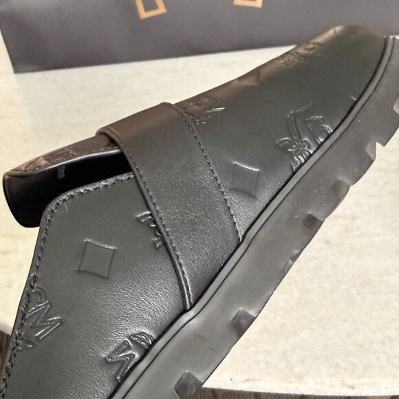MCM Leather Men\'s Buckle Clogs (Flat Mule In Black) Size 45 main image 15
